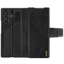 Nillkin Aoge Samsung Galaxy Z Fold 7 bőr mágneses oldalra nyíló tok, S Pen tartóval, fekete