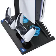   iPega P5013 PS5 multifunkcionális konzol tartó állvány kontroller töltő résszel, fekete
