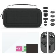   iPega SW2125 Nintendo Switch 2 kompatibilis szett, védőtok, kijelző védő üvegfólia, védőburkolatok, fekete