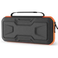   iPega SW2004A Nintendo Switch 2 utazó / tartó tok merev, strapabíró bevonattal, fekete-narancs