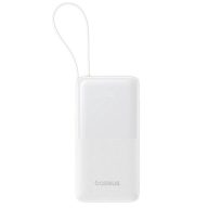   Baseus Bipow 2 Powerbank / külső akkumulátor, USB-C / USB-A port, QC + PD. 20000mAh, 20W, fehér