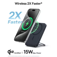   Baseus PicoGo Powerbank / külső akkumulátor kitámasztóval, USB-C port, PD + FQI, 5000mAh, 20W, fekete