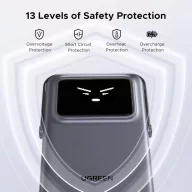   Ugreen PB572 Uno Powerbank / külső akkumulátor okos kijelzővel, USB-C port, PD + QI, 10000mAh, 20W, szürke