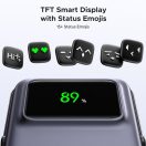 Ugreen PB572 Uno Powerbank / külső akkumulátor okos kijelzővel, USB-C port, PD + QI, 10000mAh, 20W, szürke