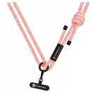 Forcell F-Design S10X165 nyakba / vállra akasztható telefontartó, állítható hossz max. 82,5cm, rózsaszín-fehér