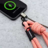   Forcell F-Design S10X165 nyakba / vállra akasztható telefontartó, állítható hossz max. 82,5cm, rózsaszín-fehér