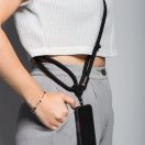 Forcell F-Design S10X165 nyakba / vállra akasztható telefontartó, állítható hossz max. 82,5cm, fekete