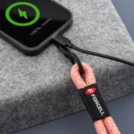   Forcell F-Design R10X40 csuklóra akasztható telefontartó / csuklópánt, állítható hossz max. 20cm, rózsaszín-fehér