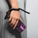 Forcell F-Design R10X40 csuklóra akasztható telefontartó / csuklópánt, állítható hossz max. 20cm, fekete