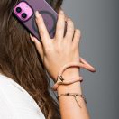 Forcell F-Design L8X36 csuklóra akasztható telefontartó / csuklópánt, állítható hossz max. 18cm, fekete