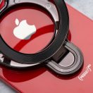 Kör alakú telefontartó kitámasztóval, fekete