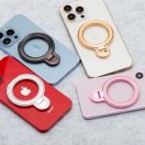 Kör alakú telefontartó kitámasztóval, rózsaszín