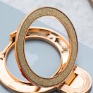 Kör alakú telefontartó kitámasztóval, csillámos arany