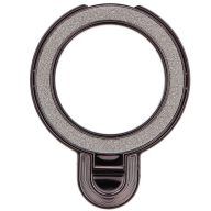 Kör alakú telefontartó kitámasztóval, csillámos fekete