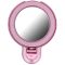 Kör alakú tükrös telefontartó kitámasztóval, csillámos rózsaszín