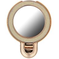   Kör alakú tükrös telefontartó kitámasztóval, csillámos arany