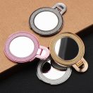 Kör alakú tükrös telefontartó kitámasztóval, csillámos arany