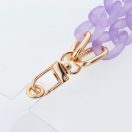 Panama nyakba / vállra akasztható telefontartó, 80cm, láncos, lila