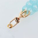 Panama nyakba / vállra akasztható telefontartó, 80cm, láncos, kék