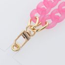 Panama nyakba / vállra akasztható telefontartó, 80cm, láncos, rózsaszín