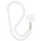 Panama nyakba / vállra akasztható telefontartó, 80cm, láncos, fehér