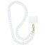 Panama nyakba / vállra akasztható telefontartó, 80cm, láncos, fehér