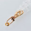 Panama nyakba / vállra akasztható telefontartó, 80cm, láncos, fehér