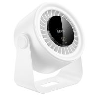   Hoco HX66 asztali ventilátor digitális kijelzővel, 5 fokozattal, fehér