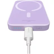   Baseus Magnetic Mini Powerbank / külső akkumulátor, USB-C port 6000mAh, 20W, lila
