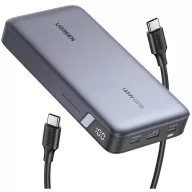   Ugreen PB205 Powerbank / külső akkumulátor, USB-A-2xUSB-C port 25000mAh, 145W, PD, szürke
