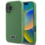   Lacoste Iconic Petit Pique Woven Logo iPhone 16 MagSafe tok, zöld