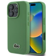   Lacoste Iconic Petit Pique Woven Logo iPhone 16 Pro Max MagSafe tok, zöld
