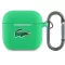 Lacoste Liquid Silicone Croc Logo Airpods 5 / Airpods 4 szilikon tok karabinerrel, zöld