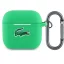 Lacoste Liquid Silicone Croc Logo Airpods 5 / Airpods 4 szilikon tok karabinerrel, zöld