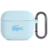   Lacoste Liquid Silicone Glossy Printing Logo AirPods 3 szilikon tok karabinerrel, kék