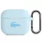 Lacoste Liquid Silicone Glossy Printing Logo AirPods 3 szilikon tok karabinerrel, kék
