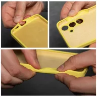 2mm Motorola G86 szilikon tok, sárga