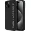 Karl Lagerfeld 3D Rubber Glitter Logo iPhone 13 csillámos hátlap tok, fekete