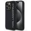 Karl Lagerfeld 3D Rubber Glitter Logo iPhone 13 Pro csillámos hátlap tok, fekete
