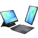 Dux Ducis DK Samsung Tab S10 FE+ kihajtható tok vezeték nélküli billentyűzettel, fekete