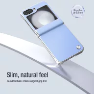   Nillkin CamShield Flip Samsung Z Flip 6 / Flip 7 FE vegán bőr tok, fehér