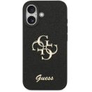 Guess PU Fixed Glitter 4G Metal Logo Apple iPhone 17 hátlap tok, fekete