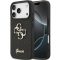 Guess PU Fixed Glitter 4G Metal Logo Apple iPhone 17 Pro hátlap tok, fekete