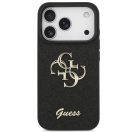 Guess PU Fixed Glitter 4G Metal Logo Apple iPhone 17 Pro hátlap tok, fekete