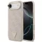 Guess PU Leather 4G Triangle Logo Gold Frame Apple iPhone Air (2025) MagSafe hátlap tok, rózsaszín