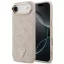 Guess PU Leather 4G Triangle Logo Gold Frame Apple iPhone Air (2025) MagSafe hátlap tok, rózsaszín
