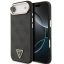 Guess PU Leather 4G Triangle Logo Gold Frame Apple iPhone Air (2025) MagSafe hátlap tok, fekete