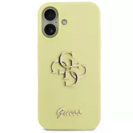   Guess Liquid Silicone 4G Metal Logo Apple iPhone 17 hátlap tok, sárga
