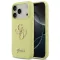 Guess Liquid Silicone 4G Metal Logo Apple iPhone 17 Pro Max hátlap tok, sárga