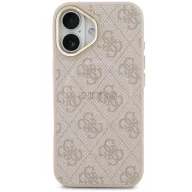   Guess PU Leather 4G Gold Frame Apple iPhone 17 MagSafe hátlap tok, rózsaszín